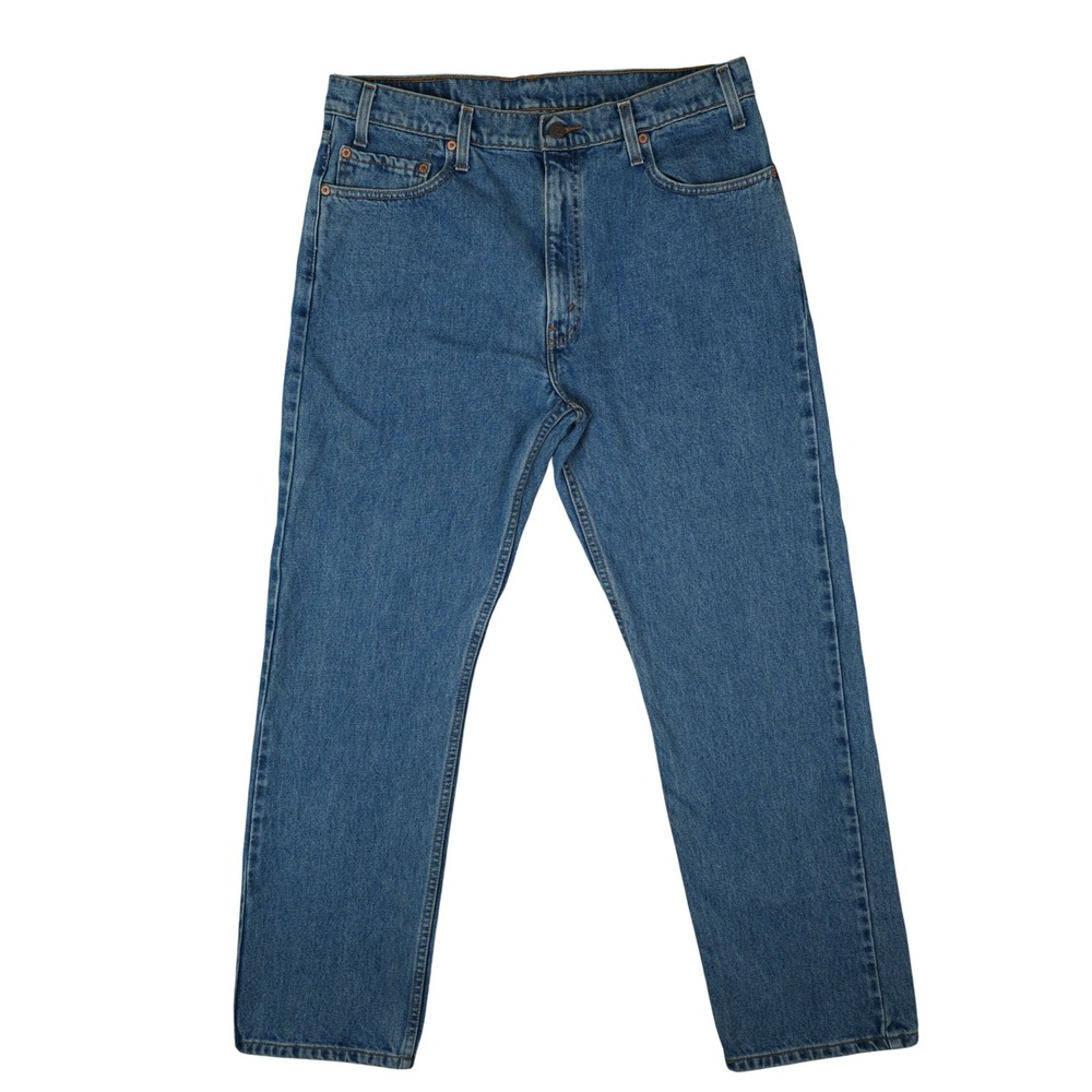 90s Vintage Levis 505 Jeans Mens 36x30‎ Blue Regular Fit Straight Leg 1998 Denim